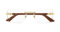 Lunettes de vue Cartier Corne et Bois Santos CT0411O