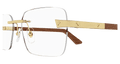 Lunettes de vue Cartier Corne et Bois Santos CT0411O