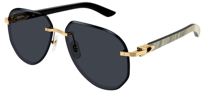 Lunettes de Soleil Cartier Corne et Bois Exception CT0440S