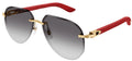 Lunettes de Soleil Cartier Corne et Bois Exception CT0440S