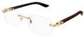 Lunettes de vue Cartier Corne et Bois Décor C CT0453O