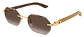 Lunettes de Soleil Cartier Corne et Bois Décor C CT0439S