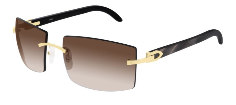 Lunettes de Soleil Cartier Corne Décor C CT0021RS